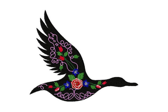 Review: Flying Black Bird with Vintage Flowers