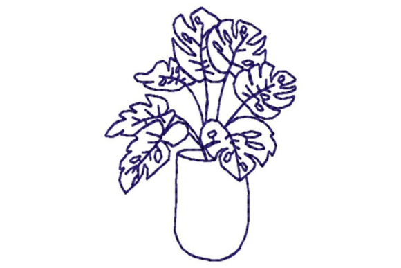 Reviewing Potted Fern Outline for Craft Fair Success