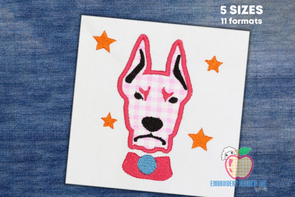 Reviewing the Doberman Dog Face Applique for Craft Fairs